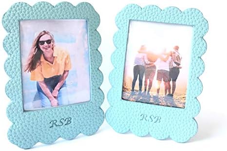 Instant Camera Picture Frame| Polaroid Picture Frame| Instant Camera Photo Frame| Polaroid Photo Frame| Instant Album| Polaroid Album| Vegan Leather|Set of 2 (Pastel Blue)