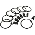 Anello Premium Clip Rings for Drapery Rod - Made of Extra Thick Solid Iron Capable of Holding Heavy Curtains and Drapes - Set