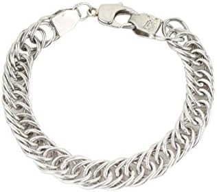 Dilan Jewels BLISS Collection Rhodium Silver Plated Link Chain Bracelet For Men