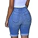 iLUGU Women Elastic Destroyed Hole Leggings Short high Waisted Jeans Pants Denim Shorts Ripped Jeans