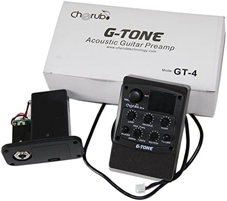 Cherub GT-4 Acoustic Guitar Preamp Three Band EQ Pickup with High/Low/Medium Frequence Equalizer Adjustable