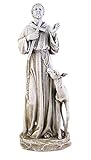 Saint Francis of Assisi with Deer Resin Home Garden
