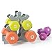 Tone Fitness Neoprene Dumbbell Set with Rack, 32 Pounds of Weights