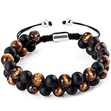Maromalife Diffuer Bracelet Genuine Stone Aromatherapy Diffuser Adjustable Wristband Confidence Relief Stress for Men/Women