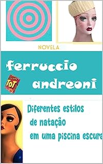 Livro Diferentes estilos de natação em uma piscina escura