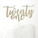 NANASUKO 21st Birthday Cake Topper - twenty one - Double Sided Gold glitter - Premium quality Made in USA