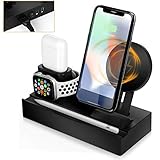 Wireless Charger,8 in 1 Qi-Certified Charging Stand Compatible with iPhone Xs Max/XS/XR/X, Charging Stand Replacement for Apple Watch/AirPods,USB Charging Station Dock for Multiple Devices