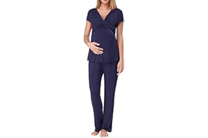 OCCIENTEC Women's Maternity Pajamas Set Nursing Pajamas for Breastfeeding Soft Nursing Pregnancy Sleepwear for Hospital