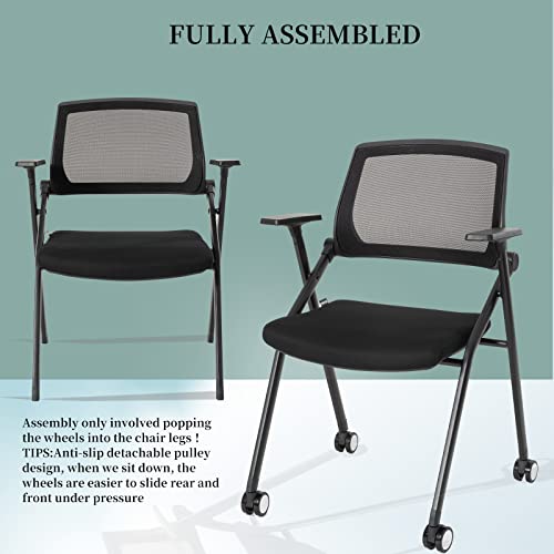 VACYOVKE 8 Pack Executive Office Chairs with Caster Adjustable Armrest