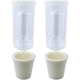 FastRack 3-Piece Airlock Set for Fermentation (Set of 2) | Includes Transparent Airlocks and Drilled Rubber Stoppers &ndash; Hydrolocks for Fermenting Beer, Wine, Mead, and More | Fits Carboys &amp; Fermenters