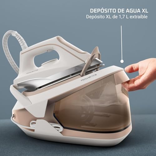 Turbosteam, Centro de planchado compacto, Vapor potente, Salida de vapor continua hasta 120g/min y golpe de vapor extrapotente de 350g/min, Suela MicroSteam 400 con acabado láser, VR8326F0