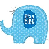 It's A Boy Blue Elephant Baby Shower Party 32" Foil Balloon