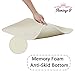 Soft Non Slip Absorbent Bath Rugs, Memory Foam Bath Mats Two Pack by FlamingoP (Ivory, Waved Pattern, Size:W17 xL24)