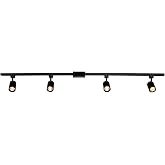 Globe Electric 59738 Tribeca 4-Light 56" Track Lighting Kit, Matte Black, Bulb Not Included