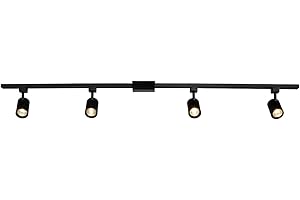 GLOBE Electric 59738 Tribeca 4-Light 56" Track Lighting Kit, Matte Black, Bulb Not Included