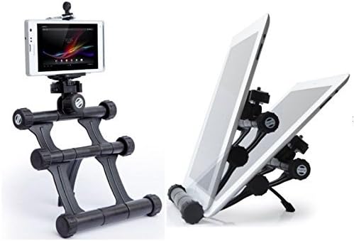 Adjustable Tablet Stand iGadPro, Universal Tablet Stand Portable, NEW WITH TRIPOD (for Phone and camera - Piece Included). Best tablet stand Multi- Angle folding. Various positions and uses, perfect for travel