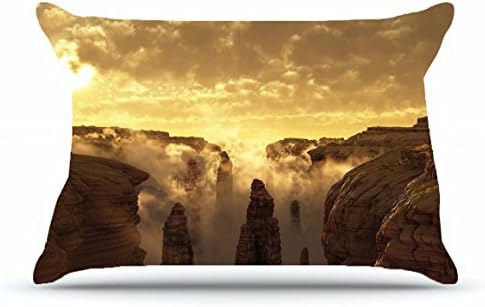 Queen Pillowcase Size 20 x 30 Inches Cotton Pillowcases Decorative Pillow Cover Case with Hidden Zipper Decor Cushion Covers - Mountains mountains sky morning canyon sun pillars For Sofa