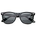MLC Eyewear Vintage 80's Retro Classic Horn Rimmed Polarized Unisex Sunglasses - Charcoal Black