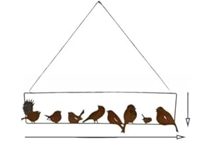 Vintage Iron Bird Plant Stand Decor Set – Rustic Outdoor Garden Wall Art with Tree Stump Base, 8-Piece Brown Metal for SCULPT