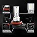 Marsauto H11 Led Fog Light Bulbs H8 H16 Led Lamp White 5500 To 6500K Halogen Replacement Bulb for Fog Light Lamps or DRL Pack of 2