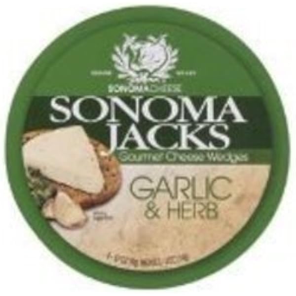 Amazon Com Sonoma Jacks Cheese Wedges Garlic Herb 4oz 3 Units Per Order Grocery Gourmet Food