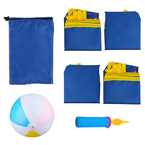 image for Sonyabecca 4pcs 4ft Parachute Volleyball Set Team Games Kids Play Para