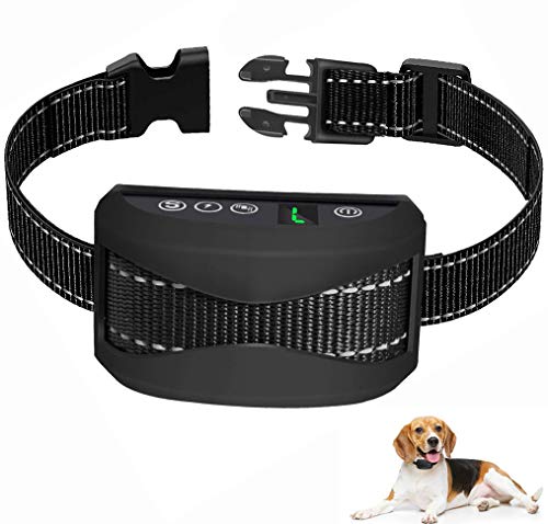 LIPET Bark Collar, Automatic Rechargeable Dog Bark Collar with Beep, Vibration and No Harm Shock, Anti Barking Collar for Small Medium Large Dogs