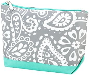 High Fashion Print Small Travel, Purse, Cosmetic Accessory Pencil Bag 9 In - Can Be Personalized (Parker Paisley)