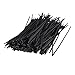 Sunmns 250 Piece Metallic Twist Cable Cord Wire Ties Reusable Fastening (6 Inch, Black)