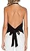 FAVOLOOK Women Sexy Backless Crop Tops Halterneck Tank Cami Black Size XS