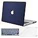MOSISO Plastic Hard Shell Case & Keyboard Cover & Screen Protector Only Compatible with MacBook Pro 13 inch (A1278, Old Version with CD-ROM), Release Early 2012/2011/2010/2009/2008, Navy Blue