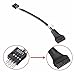 AKOAK 1 x 15cm Black USB 3.0 19 Pin Female to USB 2.0 9 Pin Male Motherboard Cable Adapter Converter