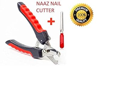 Naaz Pet Supplies Heavy Durability Professional Animal Nail Cutter Clipper Grinder Trimmer Filer for Small Medium and Large Dogs Puppies Cats and Kittens Claw Grooming Tool Set (Red and Black)
