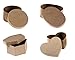 Paper Mache Gift Box with Lid (4 Piece Bundle Set) Heart, Round, Oval, Hexagon | Perfect Boxes for Christmas & Winter Gifts, DIY Crafting, Party Favor