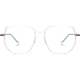 Zeelool Stylish Oversized Glasses for Women Chic Geometric Eyeglasses with Clear Lens Joana