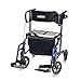 Lumex HybridLX Rollator & Transport Chair, Majestic Blue, LX1000B