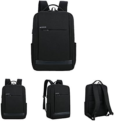Business Water Resistant Polyester Laptop 15.6 inch Anti-Theft Computer Backpack (BLACK)