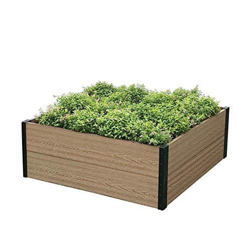 Everbloom Deep Root Raised Garden Bed 38″ L x 40″ W”x 14″ H for Growing Herbs, Vegetables, Flowers
