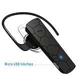 Bluetooth Headset, JETech Universal Bluetooth Headset for Apple iPhone 6/5s/5c/5, iPhone 4s/4, Samsung Galaxy S5/S4/S3, LG, PC Laptop, and Other Bluetooth Device (Black) - 0781