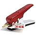 Pick-a-Palooza DIY Guitar Pick Punch Gift Pack - Premium Pick-Maker with Leather Key Chain Holder, 4 Strips and a File - Red