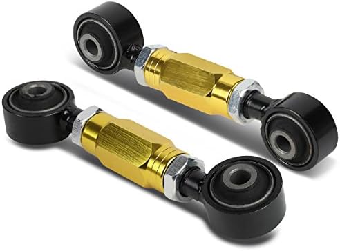 Auto Dynasty Aluminum Rear Lower Toe Adjustment Kit Gold Control Arms Compatible with Civic Integra CRX Del Sol