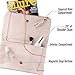 b.m.c BMC Womens Over Sized Creamy Beige Perforated Cut Out Pattern Gold Accent Background Foldover Pouch Fashion Clutch Handbag