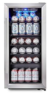 Beer fridge with transparent front door