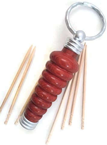 Red Heart Wood Secret Compartment Key Ring to Hide Money or Small Items SJS086A