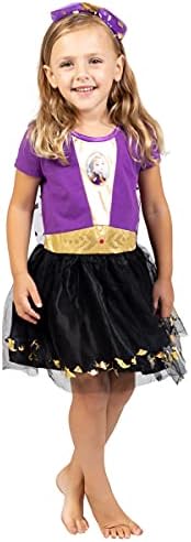 Disney Frozen Elsa Anna Costume Short Sleeve Gown