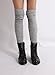 STYLEGAGA Winter Slouch Top Over The Knee High Knit Boot Socks (One Size:XS to M, Slouch Top_Gray)