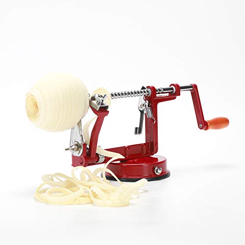 Apple Peeler Stainless Spiral Blades Durable Heavy Duty Chrome Plated