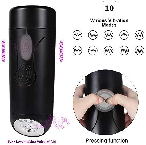 BaiNE Vibrǎting ród Electric Job Cup Men Sucking for Cup Art Vǐbrating PlaneMotor Dual Male Charging