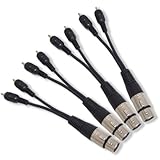 GLS Audio 6 Inch Patch Y Cable Cords - XLR Female To Dual RCA Male Cables - 6