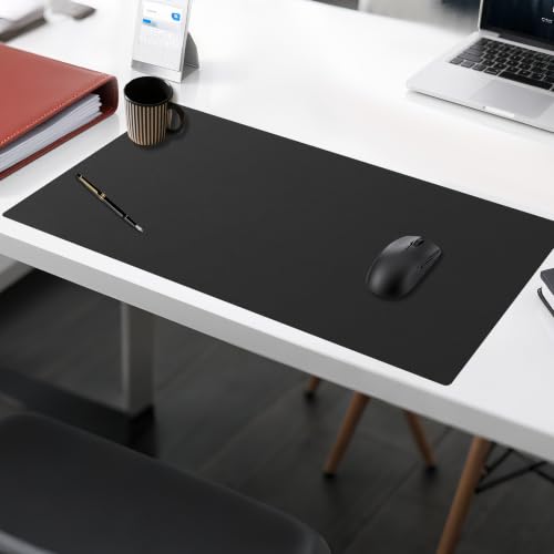 Xcdhemde® Desk Mat 80 x 40 cm, Desk Protector Black | Desk Mat, Waterproof, Non-Slip, XXL, PU Leather, for Keyboard, PC, Laptop, Suitable for Gaming, Office, Home